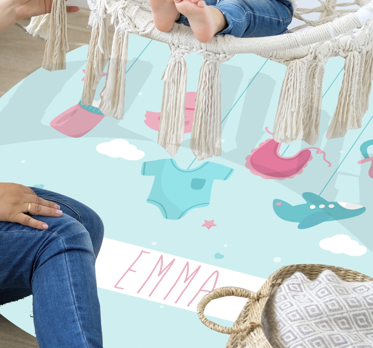 Tapis vinyle bébé chambre d'enfant personnalisée - TenStickers