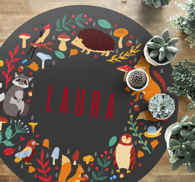 Tapis vinyle bébé forêt personnalisée - TenStickers