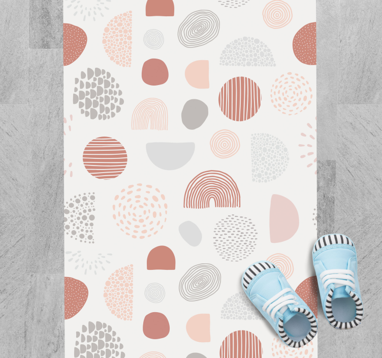 Tapis vinyle bébé formes pastel abstraites - TenStickers