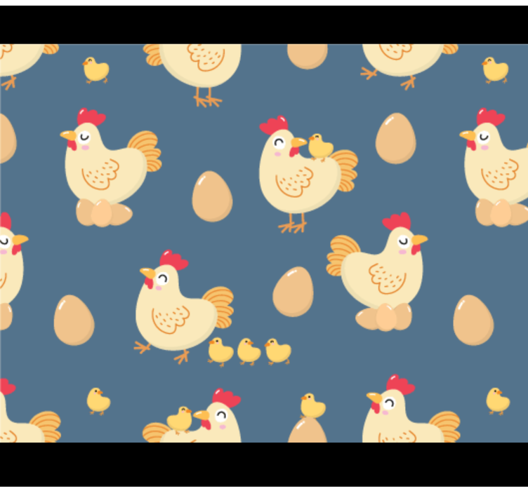 Tapis vinyle animal motif de poule charmante - TenStickers