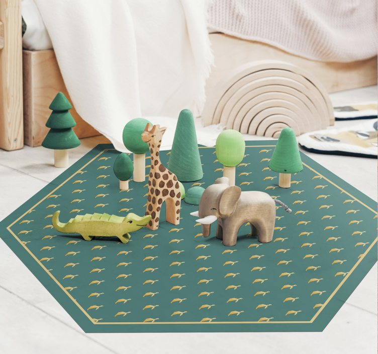 Tapis vinyle bébé récréation du safari - TenStickers