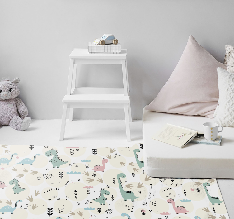 Tapis vinyle bébé terrain de jeu des dinosaures - TenStickers