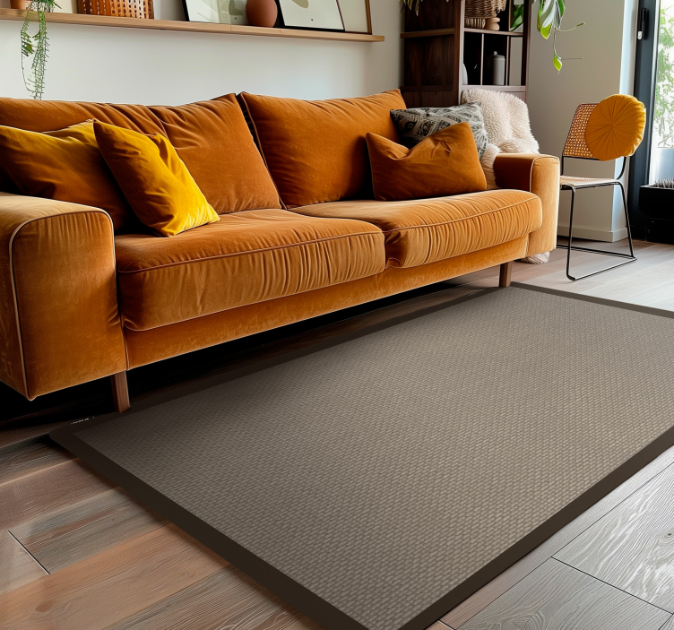 Tapis vinyle beige contour de couleur plus foncée - TenStickers