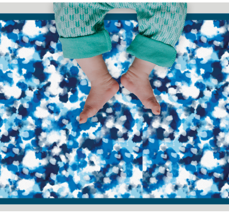 Tapis vinyle autres tapis motif éclaboussures bleues - TenStickers