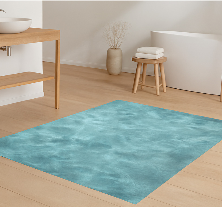 Tapis vinyle bleu conception d'effet d'eau - TenStickers
