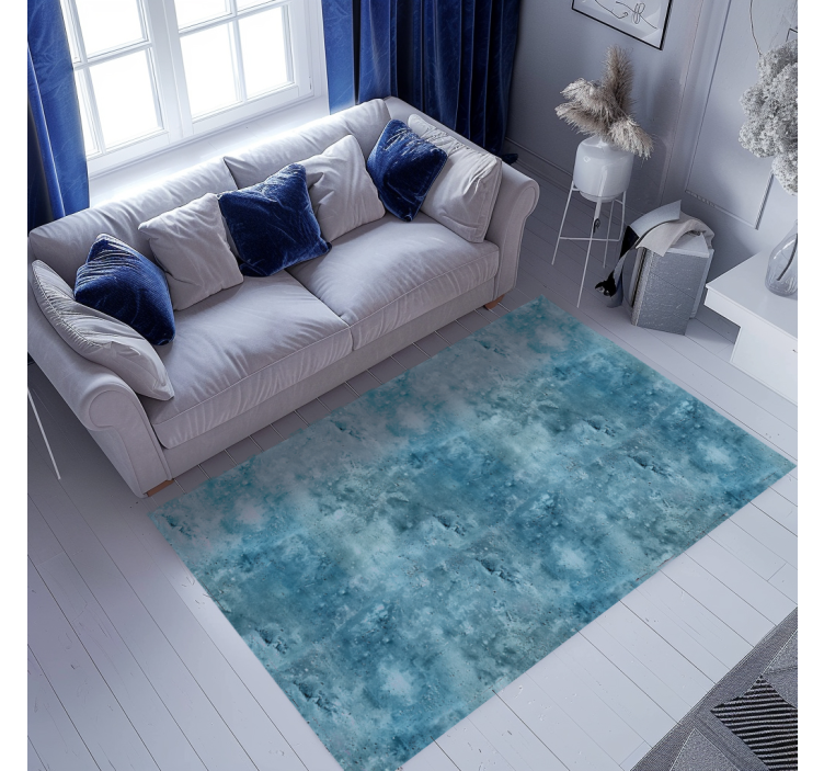 Tapis vinyle bleu conception texturée - TenStickers