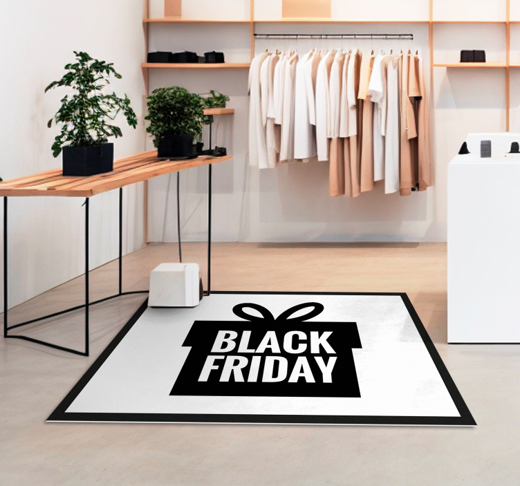 Tapis vinyle boîte cadeau Black Friday - TenStickers