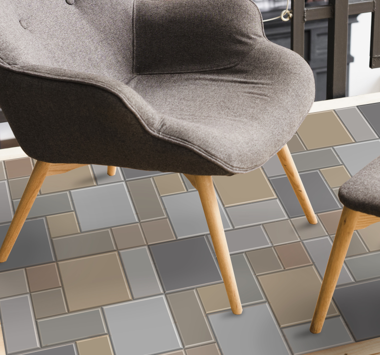 Tapis vinyle carreaux de ciment carrelage géométrique - TenStickers