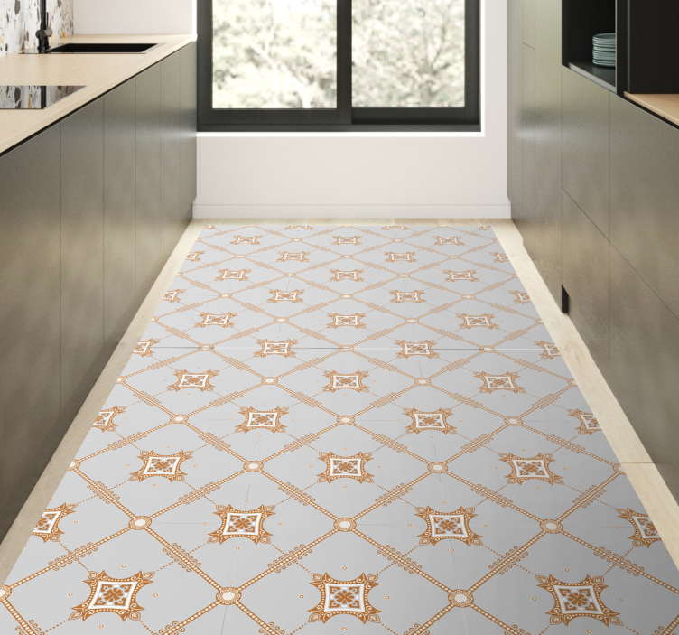 Tapis de cuisine carreaux style rhombus - TenStickers