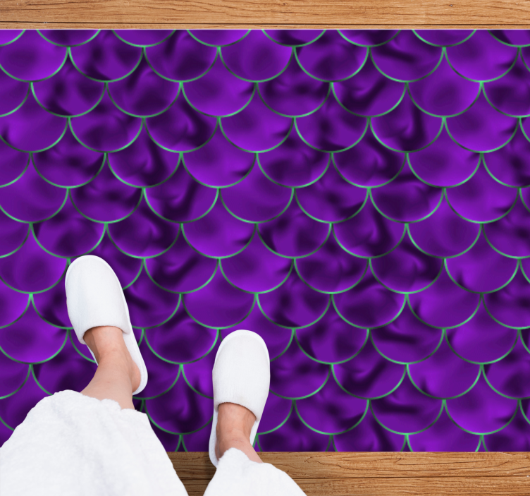 Tapis vinyle motif animal violet à écailles - TenStickers