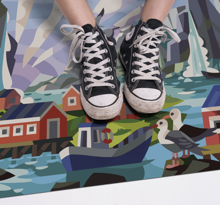 Tapis vinyle nature côte norvégienne - TenStickers