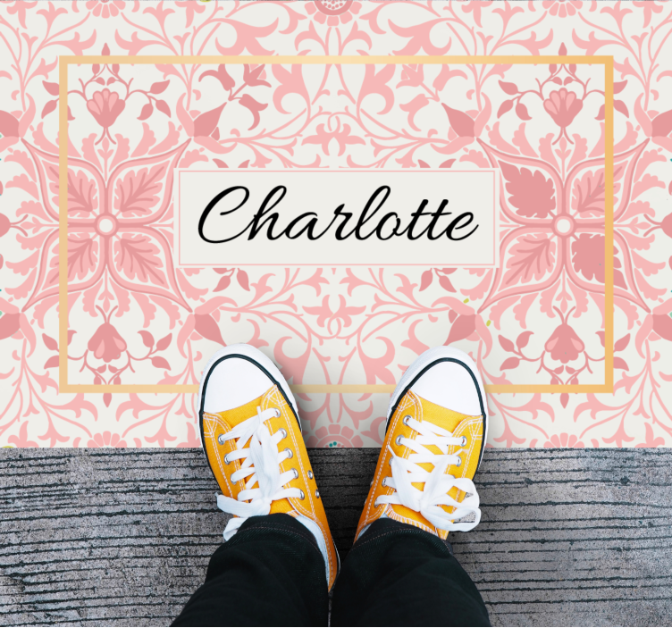 Tapis vinyle chambre composition botanique personnalisée - TenStickers