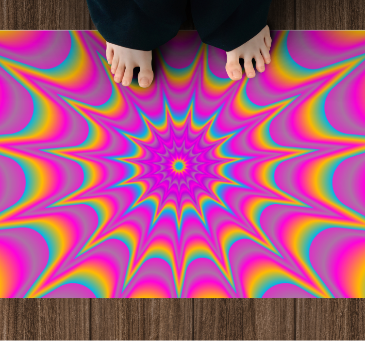 Tapis vinyle chambre étoile colorée - TenStickers