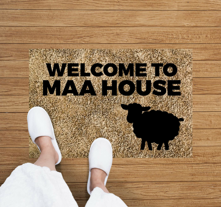 Tapis vinyle citation bienvenue chez maa - TenStickers