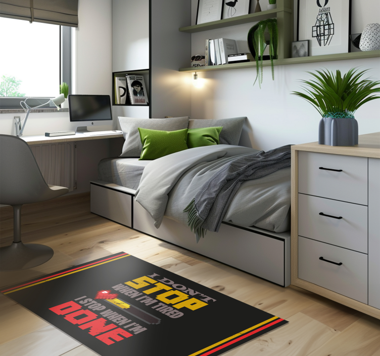 Tapis vinyle citation couleurs vives motivantes - TenStickers
