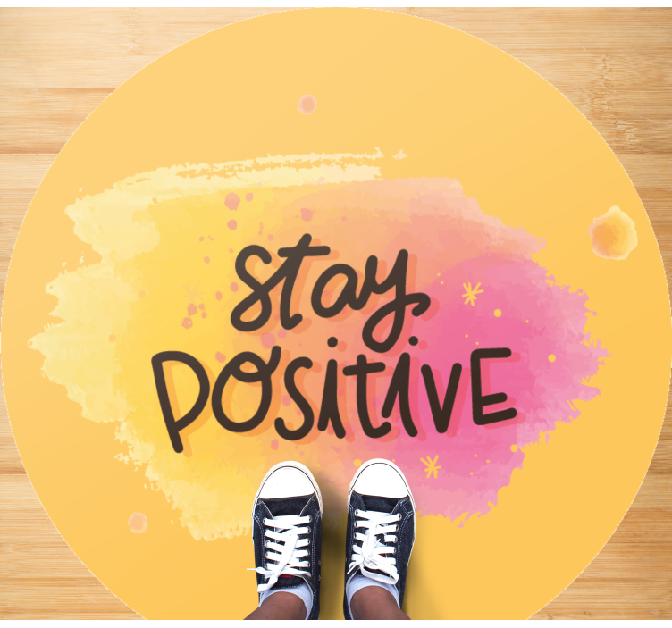 Tapis vinyle citation maintenir l'optimisme - TenStickers