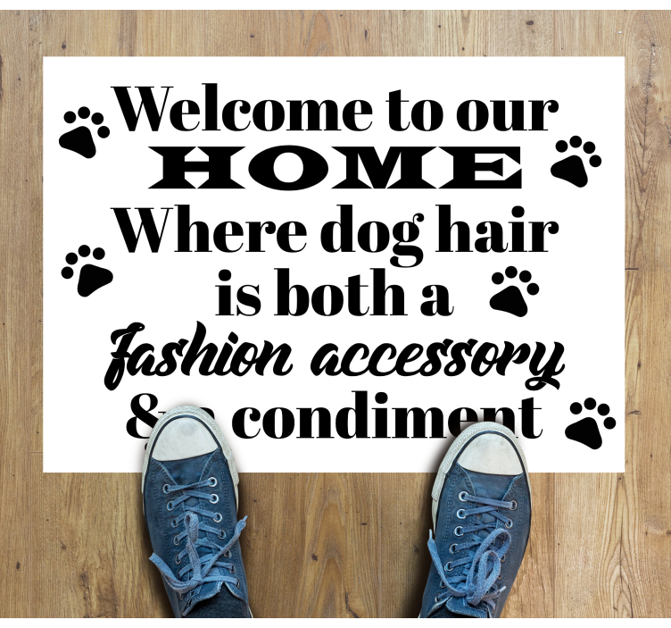 Tapis vinyle entrée les poils de chien sont des accessoires - TenStickers