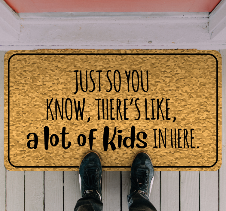 Tapis vinyle citation texte d'entrée informatif - TenStickers