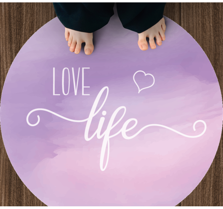 Tapis vinyle citation valoriser la vie - TenStickers