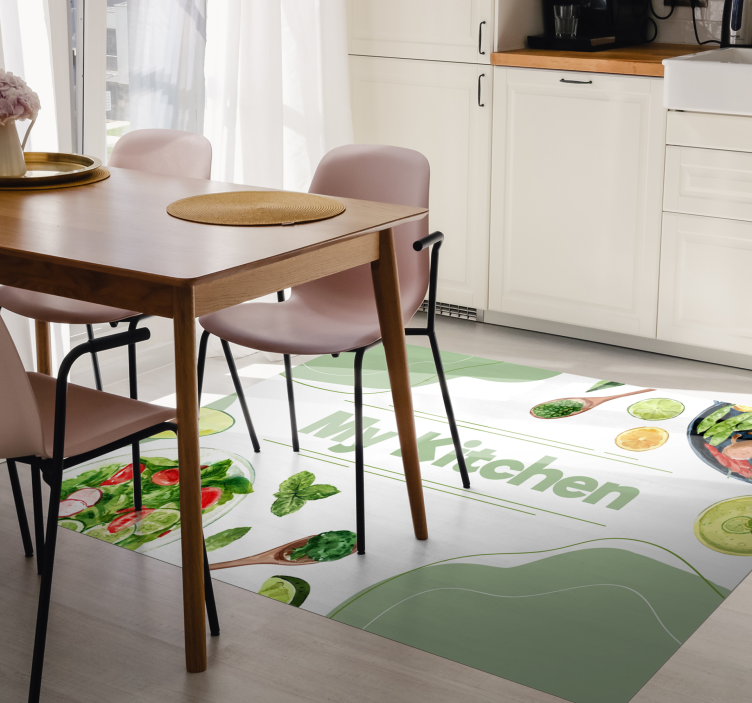 Tapis vinyle cuisine mon coin culinaire - TenStickers