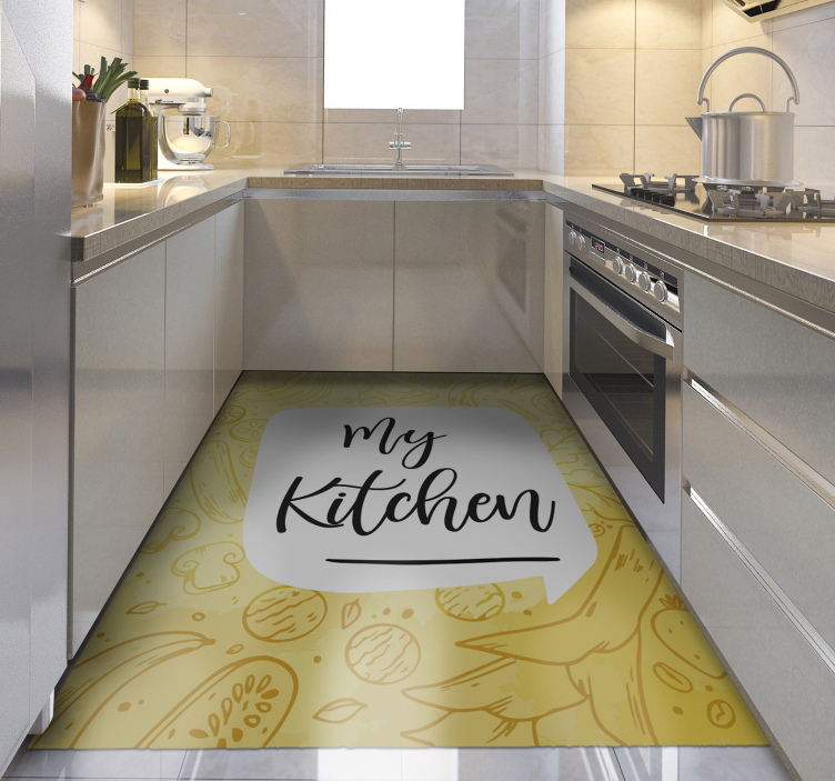 Tapis vinyle cuisine mon écrit culinaire - TenStickers