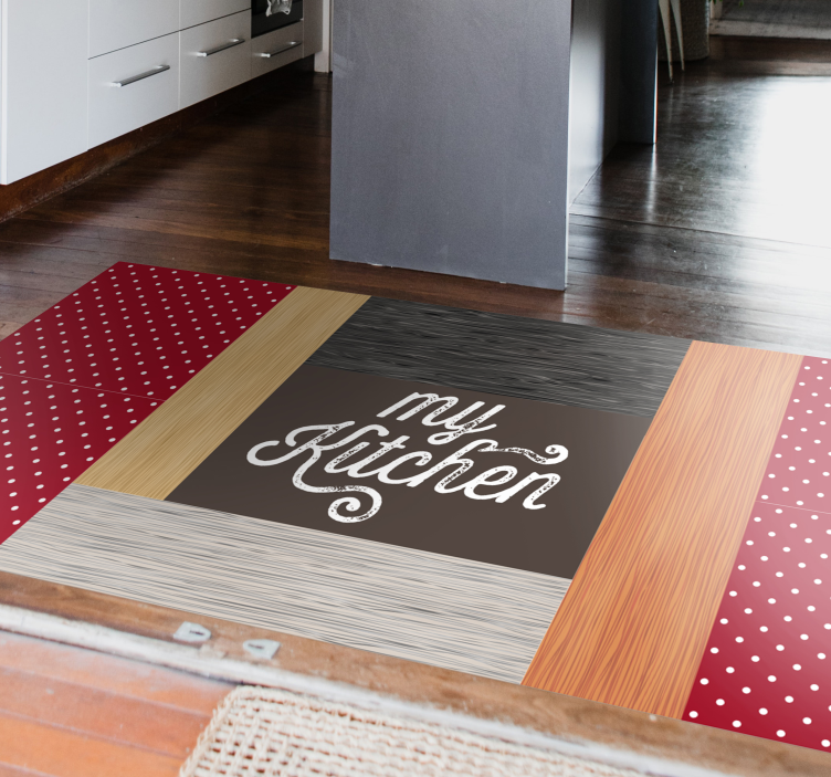 Tapis vinyle cuisine mon espace avec des textures - TenStickers