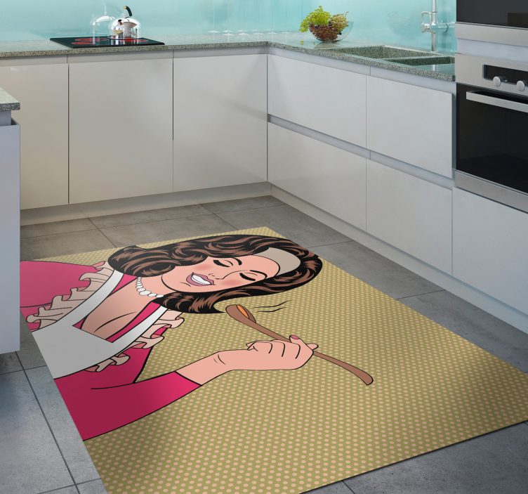 Tapis vinyle cuisine personnage de bande dessinée culinaire - TenStickers
