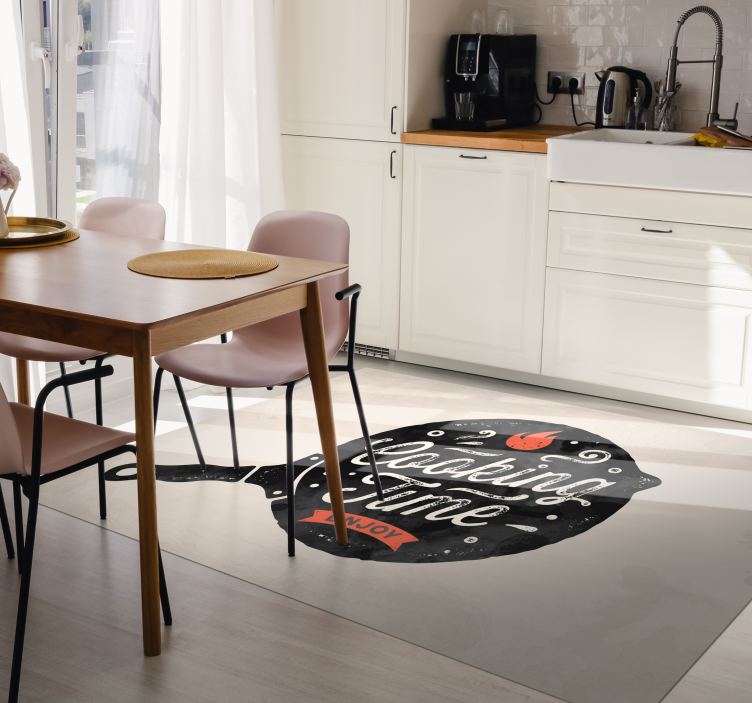 Tapis vinyle cuisine temps de cuisson - TenStickers