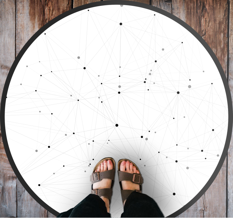 Tapis vinyle design moderne modèle de réseau abstrait - TenStickers