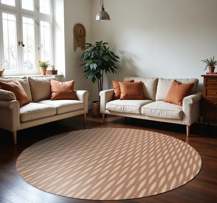 Tapis vinyle design moderne mousse moka ikat kasuri - TenStickers