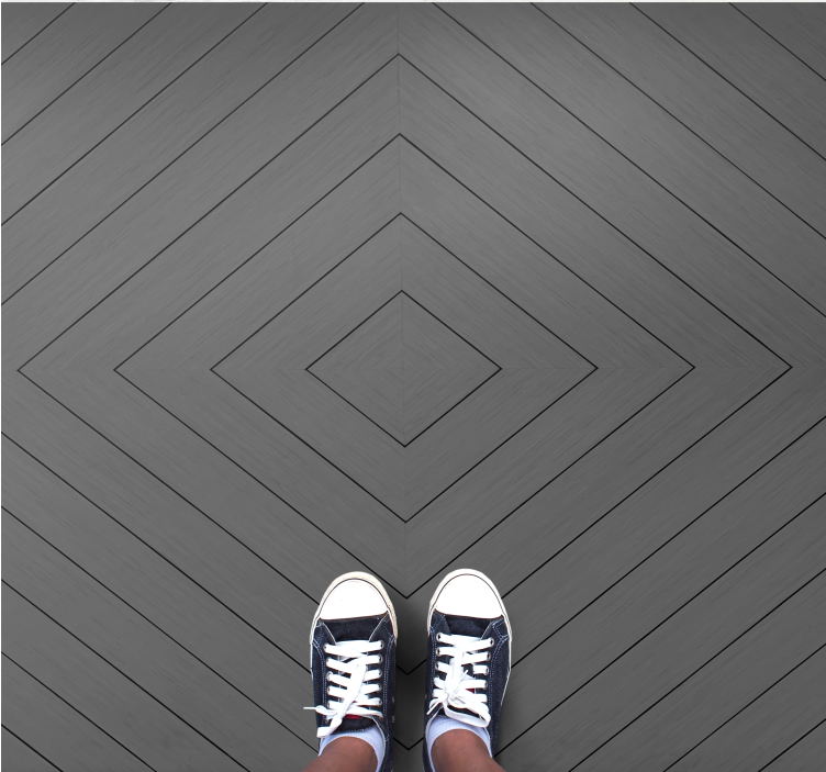 Tapis vinyle design moderne sol à motifs de diamants - TenStickers