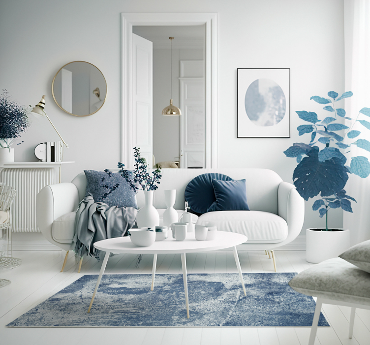 Tapis vinyle pierre effet ciment - TenStickers