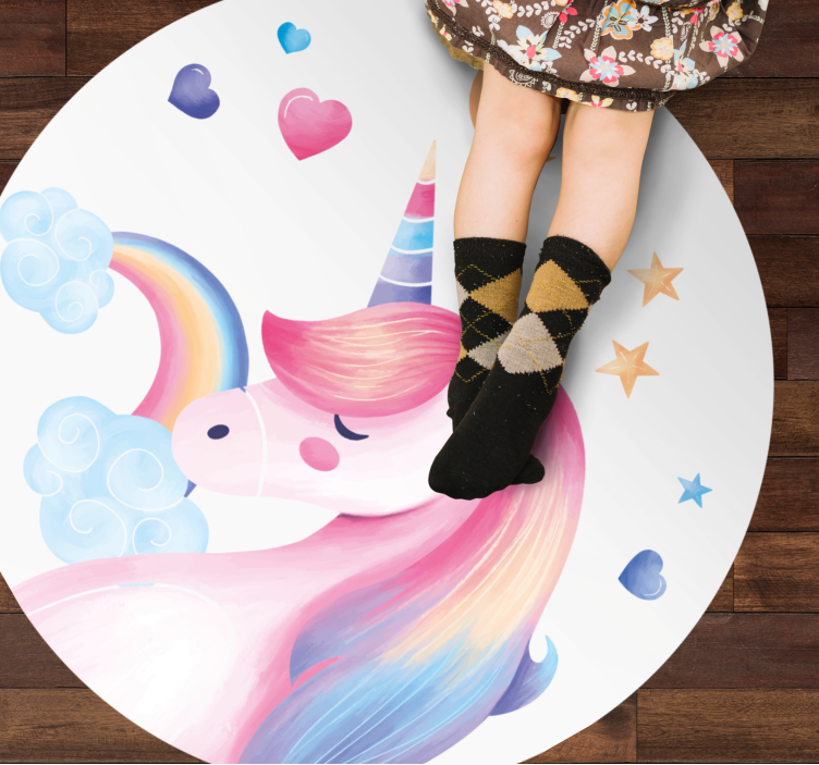 Tapis vinyle autres tapis fantaisie de licorne - TenStickers