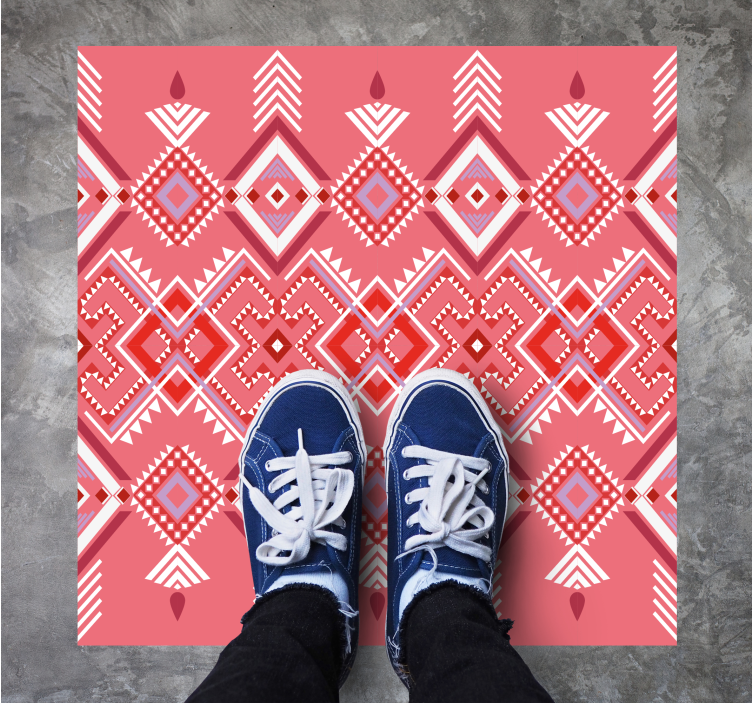 Tapis vinyle éthnique mosaïque à motifs tribaux - TenStickers