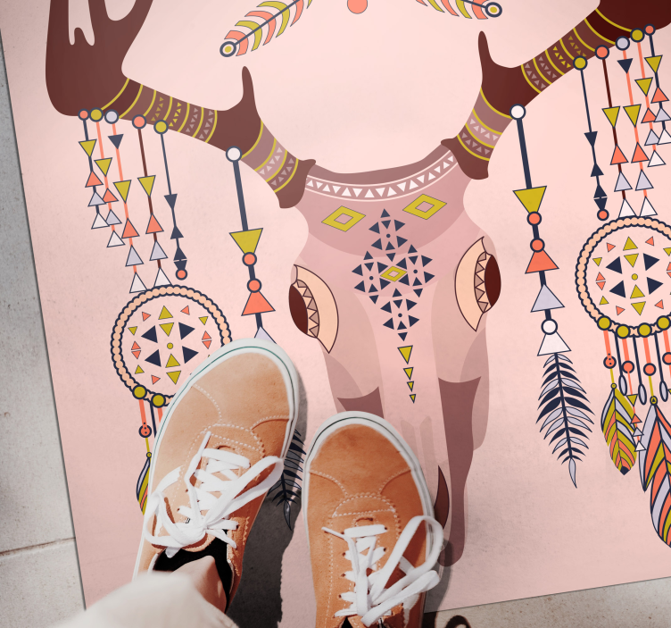 Tapis vinyle éthnique motif de bois de cerf élégant - TenStickers