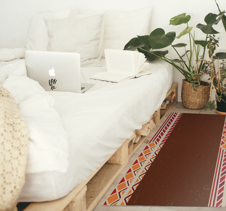 Tapis vinyle éthnique motif de frontière ethnique - TenStickers