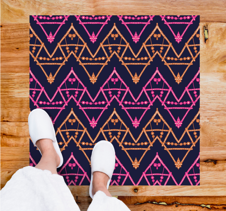 Tapis vinyle éthnique motif tribal coloré - TenStickers