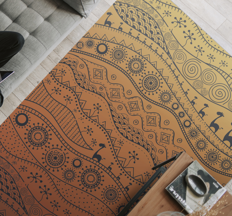 Tapis vinyle éthnique motifs abstraits culturels - TenStickers