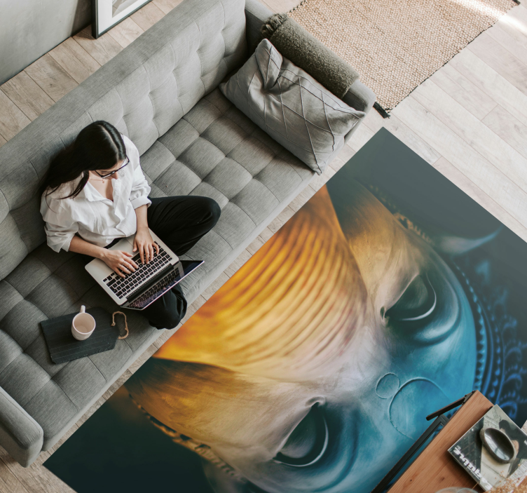 Tapis vinyle éthnique visages d'éléphant éthérés - TenStickers