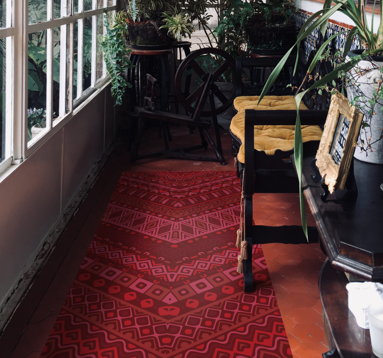 Tapis vinyle éthnique voie à motifs ethniques - TenStickers