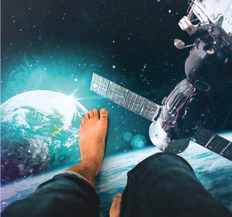 Tapis vinyle étoile exploration du voyage galactique - TenStickers