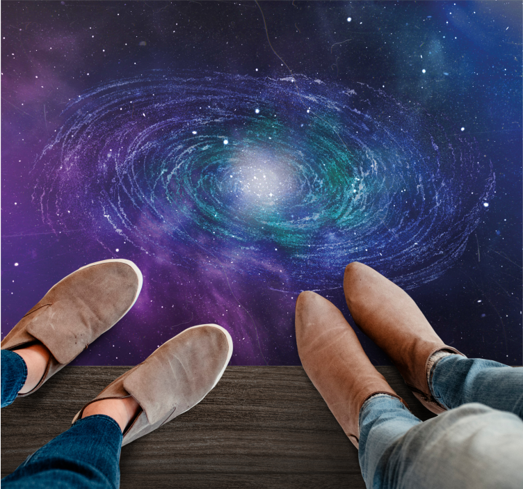 Tapis vinyle étoile motif tourbillonnant galactique - TenStickers