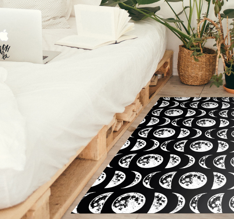 Tapis vinyle étoile phases célestes - TenStickers