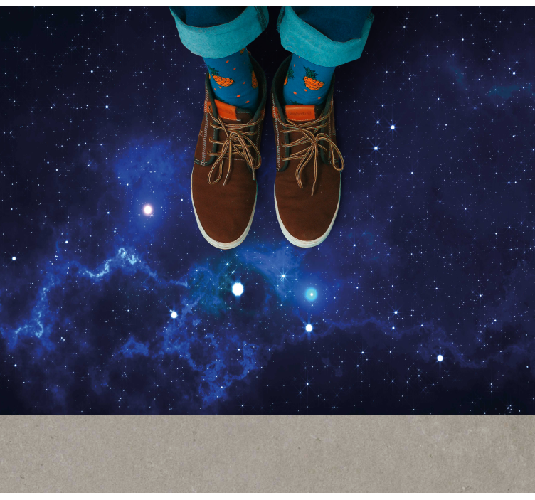 Tapis vinyle étoile scène de nébuleuse cosmique - TenStickers