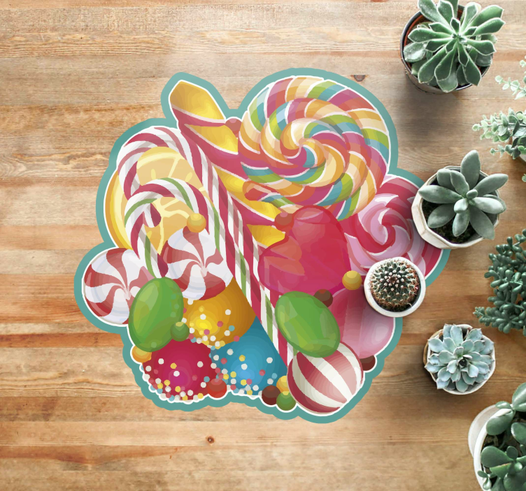 Tapis vinyle événements délice de bonbons - TenStickers
