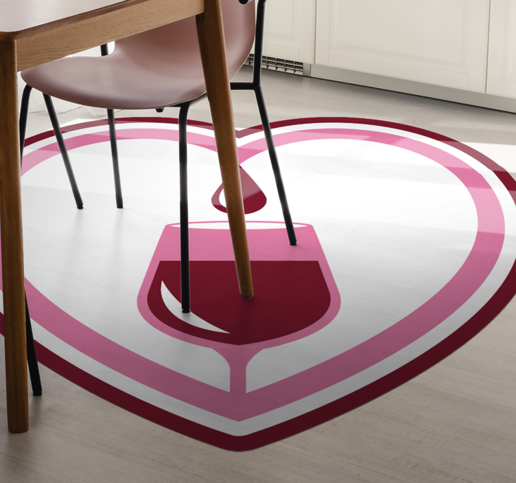 Tapis vinyle événements emblème du vin romantique - TenStickers