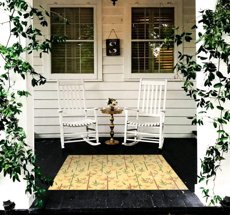 Tapis vinyle plantes bambou botanique - TenStickers