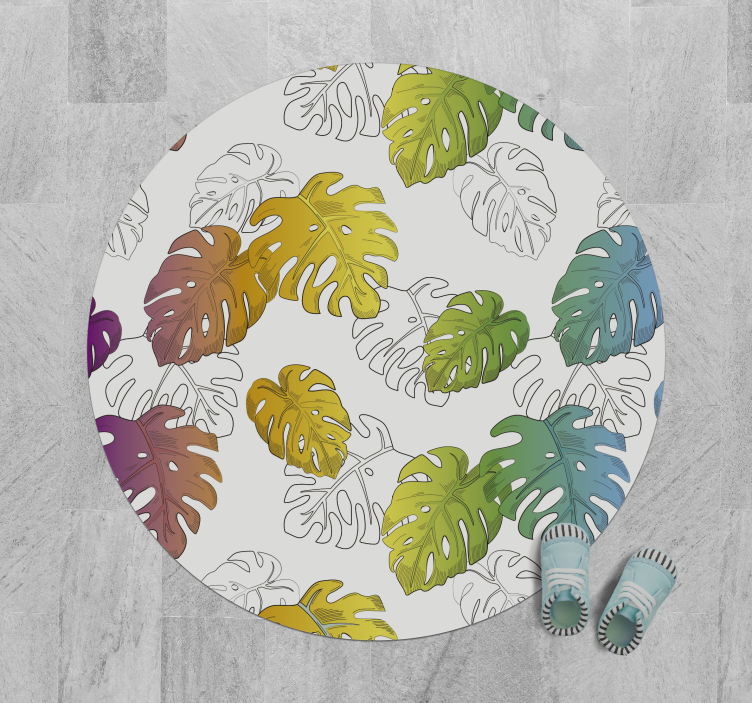 Tapis vinyle plantes délice de monstera tropical - TenStickers