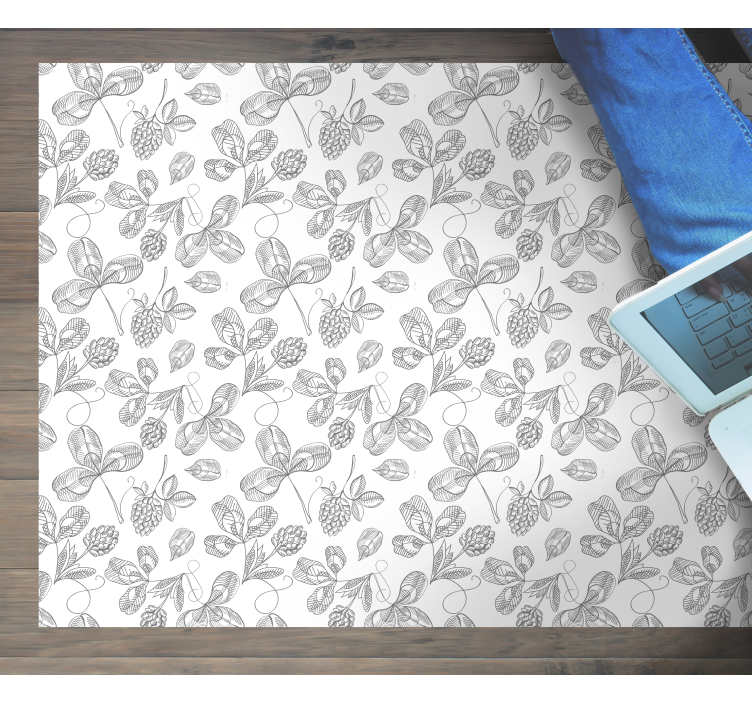 Tapis vinyle plantes linéaire botanique - TenStickers