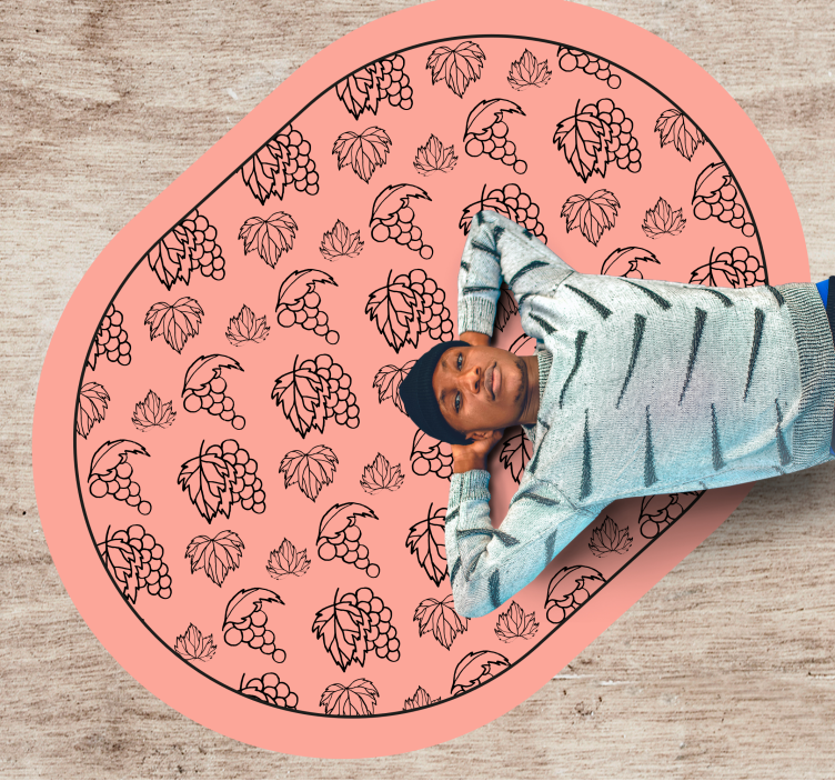 Tapis vinyle plantes motif de raisin botanique - TenStickers